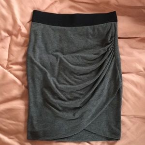 Gray pencil skirt